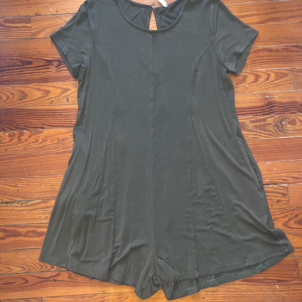 Army green playsuit